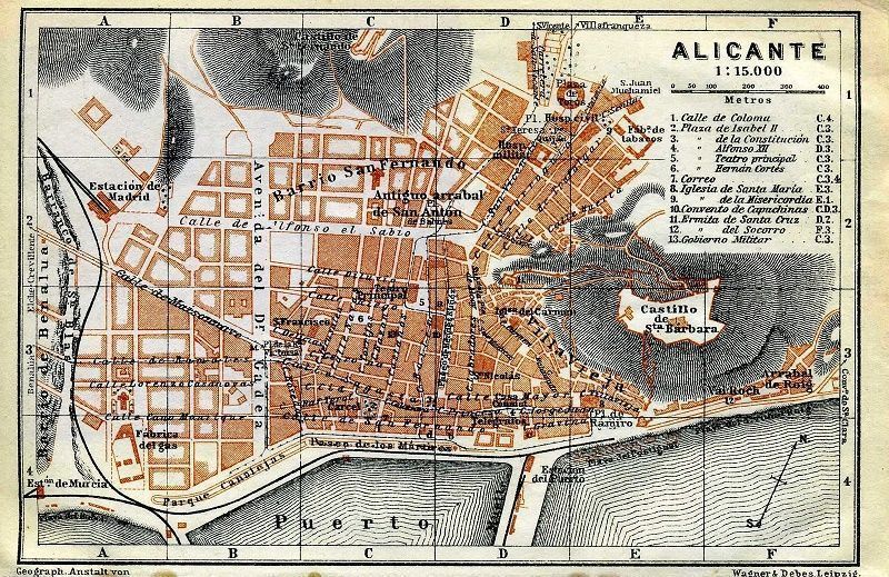 plano antiguo alicante en curiosidario